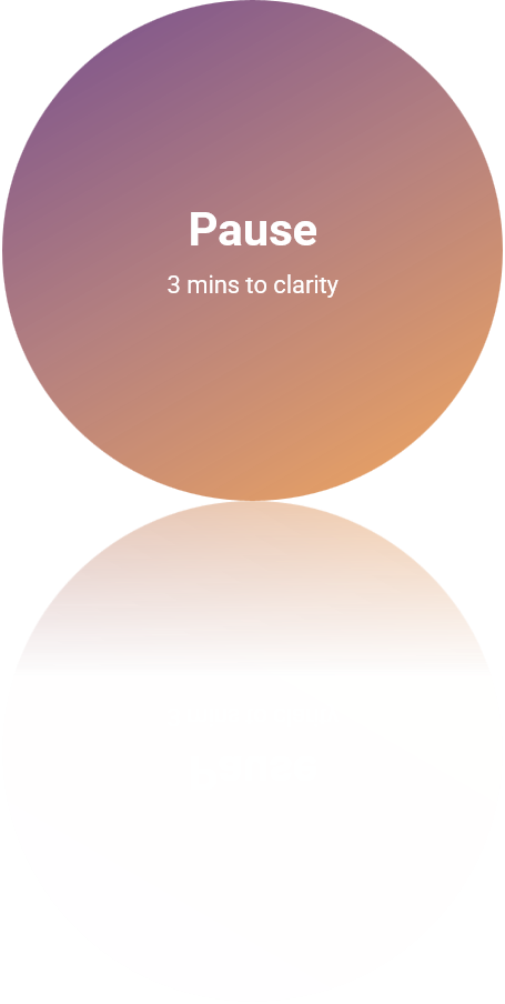 The momentLeader Pause orb: Pause, 3 mins to clarity